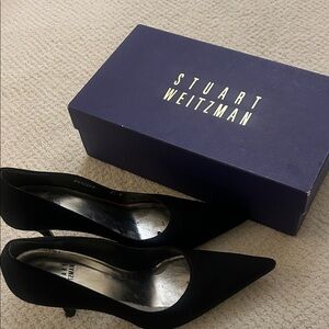 Stuart Weitzman silk satin pumps